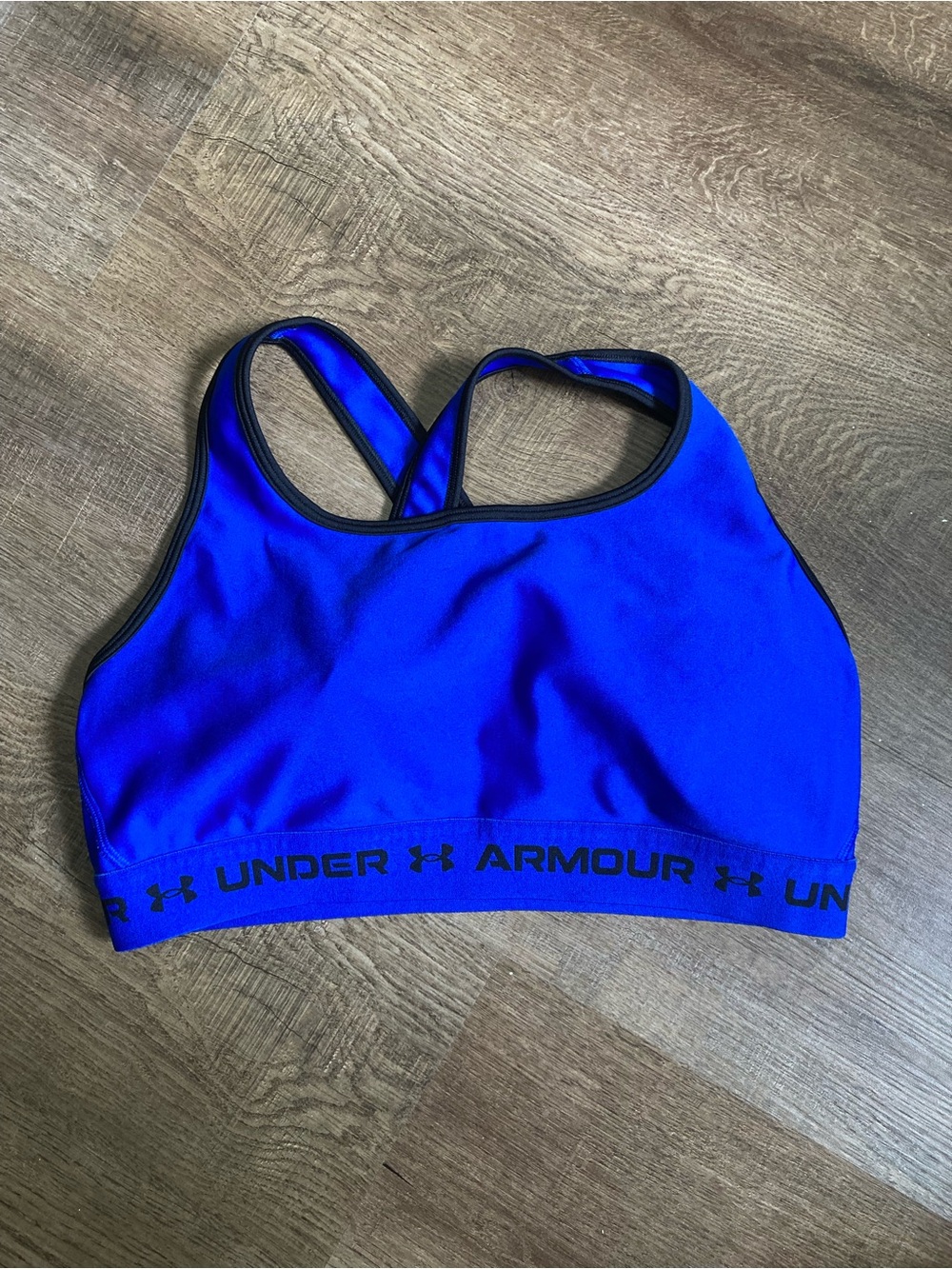 Under Armour Blue Racerback Compression Sports Bra Size Xl